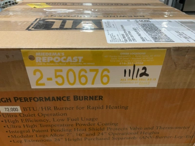 Used ANVIL BREWING EQUIPMENT 72,000 BTU HIGH PERFORMANCE BURNER Brewing Equipment Michigan US | Miedema Asset Management Group #1761499