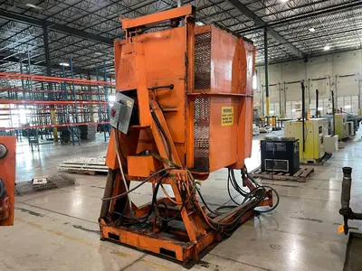 4400 LBS x 55" x 48" x 60" CHERRY HYDRAULIC PALLET INVERTER / ROTATE / FLIPPER: STOCK #23736