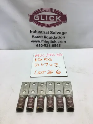 Burndy YA34-2N Copper Lug Brown Die 299/20 (Lot of 6)