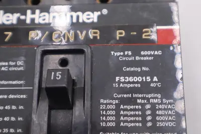 FS360015A Cutler Hammer Circuit Breaker STOCK 4889