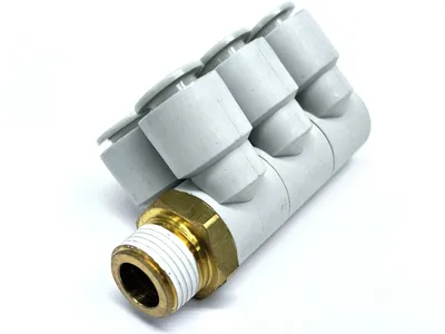 KQ2ZT10-04S | SMC  Push-In Fitting Male Triple Branch Universal - New Other
