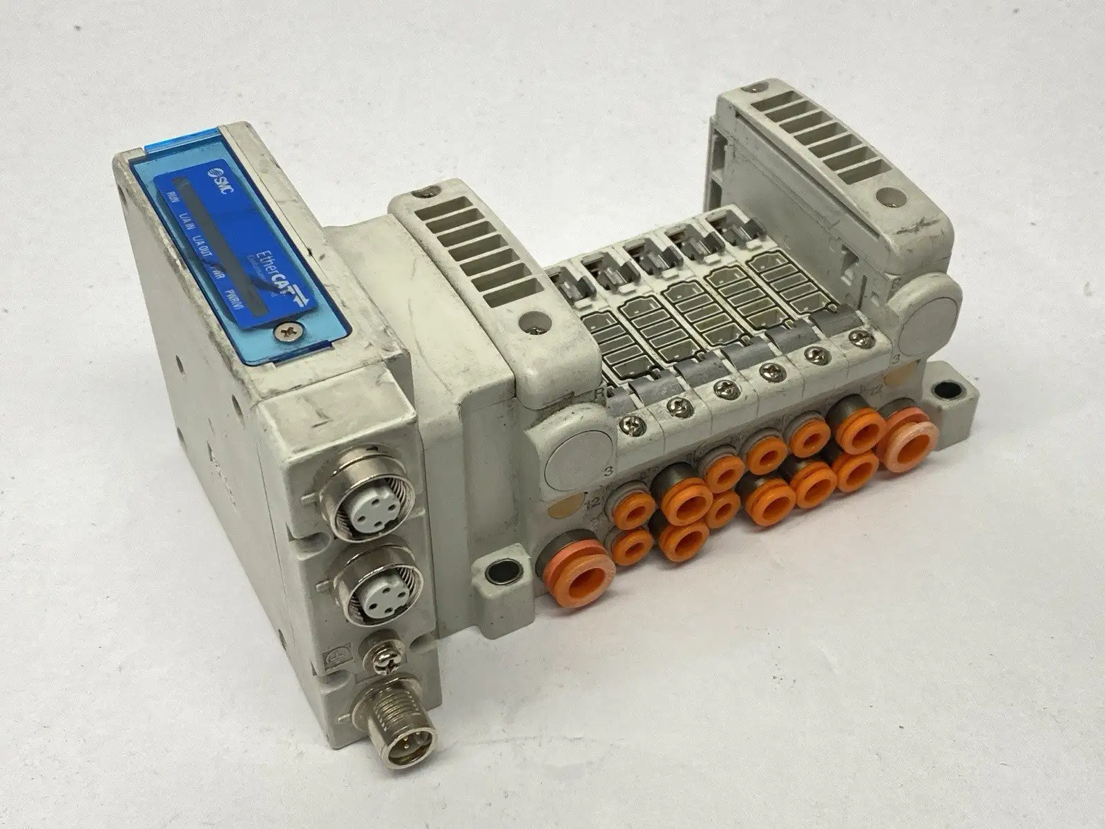 VV5QC11-06C4SDA-S | SMC  Pneumatic Manifold Base 6-Station EtherCAT - Used
