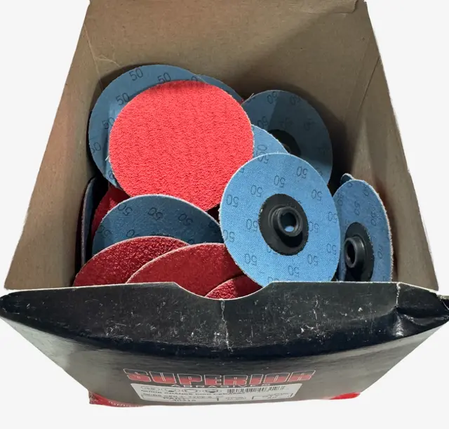 Superior Abrasives 3" Quick Change Sanding Discs Type-S 50 Grit Ceramic 50 Pack