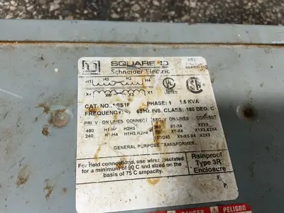 Used SQUARE D 15S1F Transformers Ohio US | HGR 24 #1541532