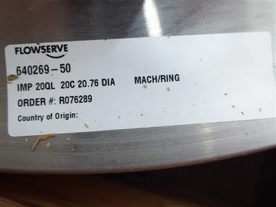 Flowserve 20.76" QL Double Suction 5 Vane Impeller CA-15 Cast Steel Surplus