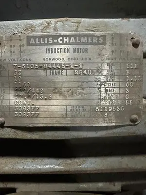 USED ALLIS CHALMERS INDUCTION MOTOR