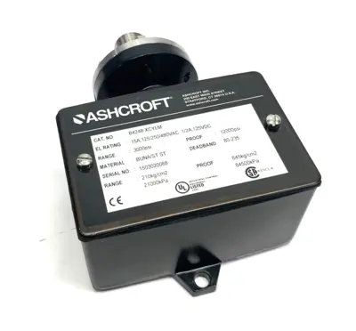 USED ASHCROFT PRESSURE SWITCH NEMA 4X 3000PSI