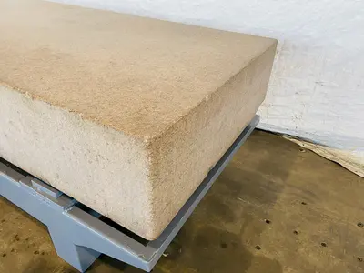 48" X 96" X 16" HERMAN PINK GRANITE SURFACE PLATE. STOCK # 0313522
