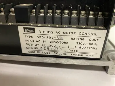 USED MIKI PULLEY VFD-103-B03