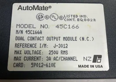 Used RELIANCE ELECTRIC 45C166 Miscellaneous Equipment (Electrical & Power) Ohio US | Surplus Asset Holdings #1233789