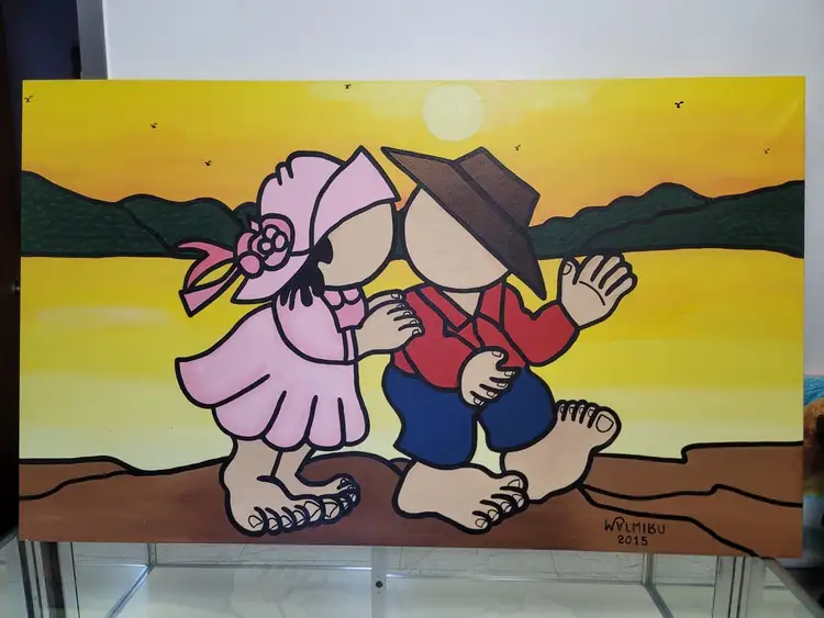 New | in-Stock FalconRestaurantSupply New Walmiru Original Faceless Painting on Canvas - Couple 36" x 60" Restaurant Front of House Furnishings Illinois US | Falcon Restaurant Supply #1376708