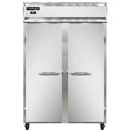 Continental 2RN 52" Two Section Reach In Refrigerator, (2) Left/right Hinge Solid Doors, 115v