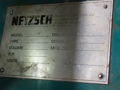 Used 2012 NETZSCH LMZ2 Chemical & Process Equipment Ohio US | HGR 24 #1144861