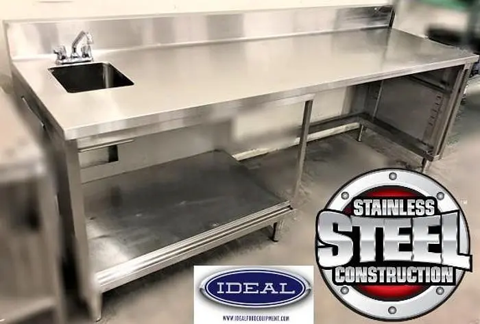 8' S.S. Table with Hand sink and faucet