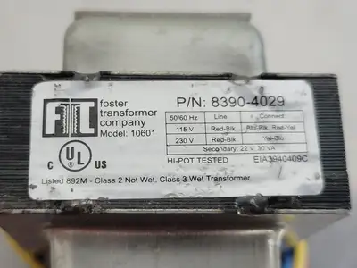 USED FOSTER TRANSFORMER COMPANY 10601