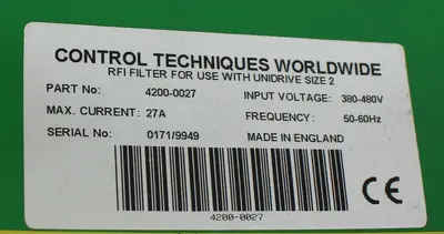 USED CONTROL TECHNIQUES 4200-0027