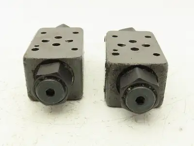 Tokimec TGMPC-3-ABK-BAK-50 Hydraulic Check Valve Sandwich Plate D03  Lot of 2