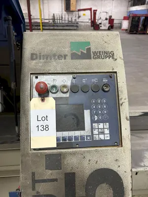 6" HIGH X 14" WIDE DIMTER  OPTICUT MODEL #S75 CROSS-CUT AUTOMATIC WOOD SAW, NEW 2003: STOCK #22923