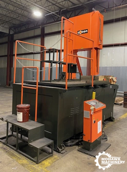 43" x 43" COSEN "SV-1100" SEMI-AUTOMATIC TRAVELING-TABLE VERTICAL BAND SAW (BRAND NEW NEVER USED) w/20 HP BLADE MOTOR