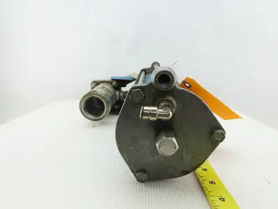 Jamesbury Pneumatic Actuator Stainless Steel 1-1/2" Sanitary Ball Valve
