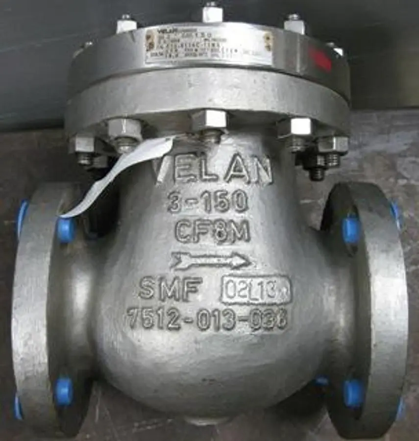 QTY. 1. VELAN 3" 150 FLANGED RAISED FACE CF8M SWIN...