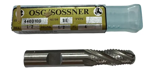 OSG 1/2" Cobalt Ball Roughing End Mill 4 Flute Coarse