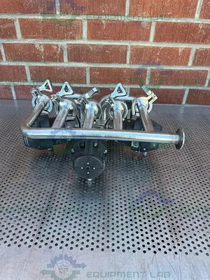 USED 5 ITT PURE FLO ADVANTAGE STAINLESS STEEL DIAPHRAGM VALVE W/ 1" SANITARY FITTING