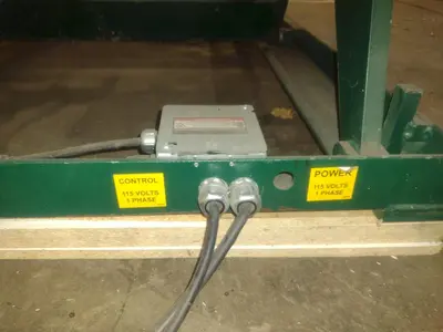 4000 LBS X 60" X 30" SOUTHWORTH MODEL #LS4-36 HYDRAULIC SCISSOR LIFT TABLE WITH ROLLER TOP, 110 VOLT: STOCK #20917