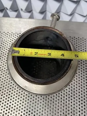 Stainless Steel 11" L x 4" Sanitary Fitting Tank w/ 9" Coiled Immersion Element