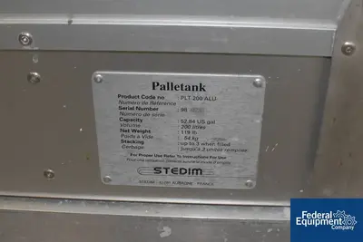 USED Stedim Stedim Palletank, Model PLT 200 ALU, Alum