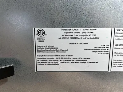 NEW CAPTIVEAIRE 1350CFM