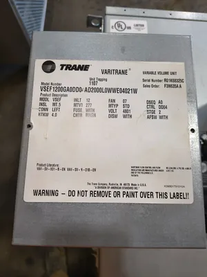 Used TRANE VSEF1200GA0DD04AD2000L0WWE04021W Air Pressure Regulators South Carolina US | ESS Industrial Equipment Sales #1557911