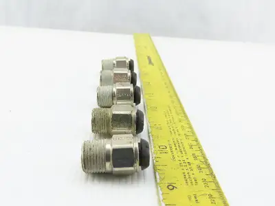 Parker 3/8" NPT x 10mm Tube Push To Connect Stainless Steel Male Fitting Lot/ 5