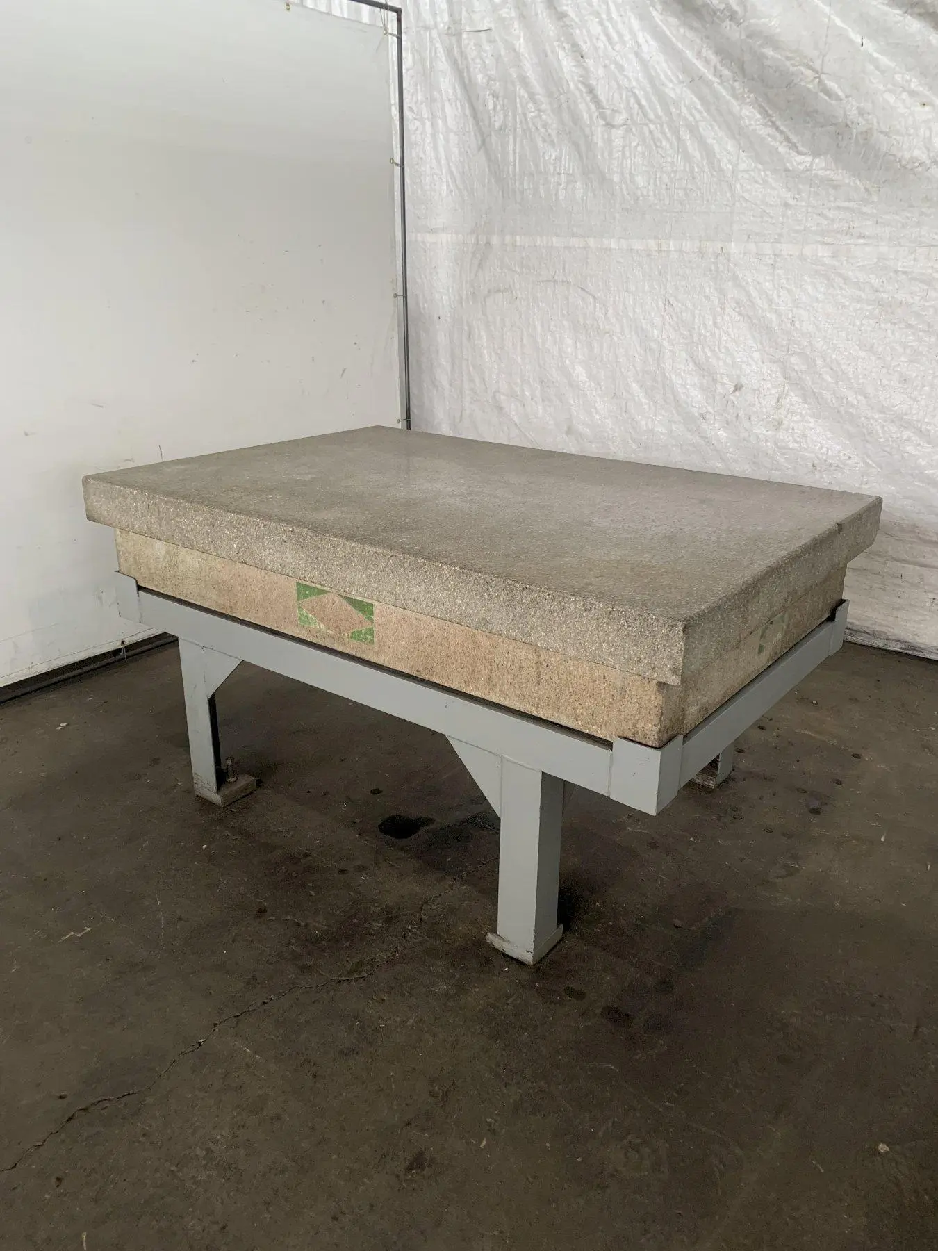 72" X 48" X 12" GRANITE SURFACE PLATE W/STAND. STOCK # 0364124.