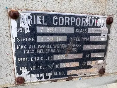 Ariel 7" RJ 845# Cylinder SN: C116121