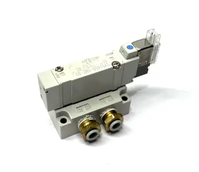 SY5140R-5MZ-02 | SMC  Solenoid Valve & Base 1/4" NPT - Used