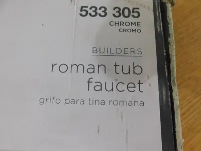 GLACIER BAY Builders 461-5001 Roman Tub Faucet with 2-Handle Deck-Mount in Chrom
