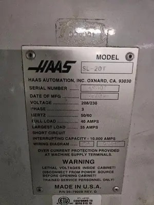 USED HAAS SL-20T VOP-D