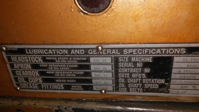 Used 1951 SIDNEY 1812 Engine Lathes Pennsylvania US | Hadanich Machine #1443478