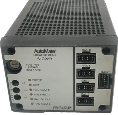 USED RELIANCE ELECTRIC 61C22B AUTOMATE LOCAL I/O HEAD 803456-37RD J-3671