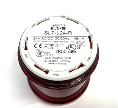 USED EATON STACKLIGHT MODULE 70MM CONTINUOUS LED, RED, 24VAC/DC