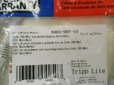 Tripp Lite N001-014-BL New RJ45 (M/M, 14 ft) Blue Molded Snagless Patch Cable
