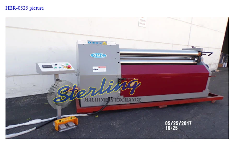 New | in-Stock GMC HBR-0808 Plate Bending Rolls including Pinch California US | Sterling Machinery Exchange #1465804