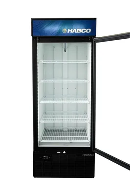 181-0010 Habco SF28HCBXM Glass Swing Self-Contained Freezer Merchandiser