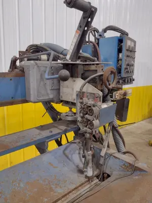72" JETLINE SEAM WELDER WITH 3-WAY COPPER GROOVE BOTTOM CLAMP & MILLER COMPONENTS: STOCK #23642