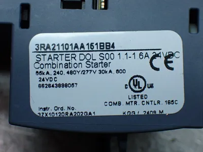 New | in-Stock SIEMENS 3RA21101AA151BB4 Starters Ohio US | HGR 24 #1070280