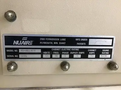 Used NUAIRE NU-603-630 Parts & Accessories (Material Handling) | Ideal Machinery #664402