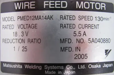 NEW MATSUSHITA PMED12MA14AK WIRE FEED MOTOR