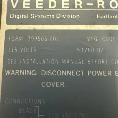 Used VEEDER-ROOT 79956-001 Counters/Timers Ohio US | Surplus Asset Holdings #1243599