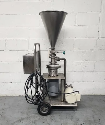 Mixer Tri Blender Cone Sanitary Explotion Proof In stainless steel On rack on Wheels # 38922